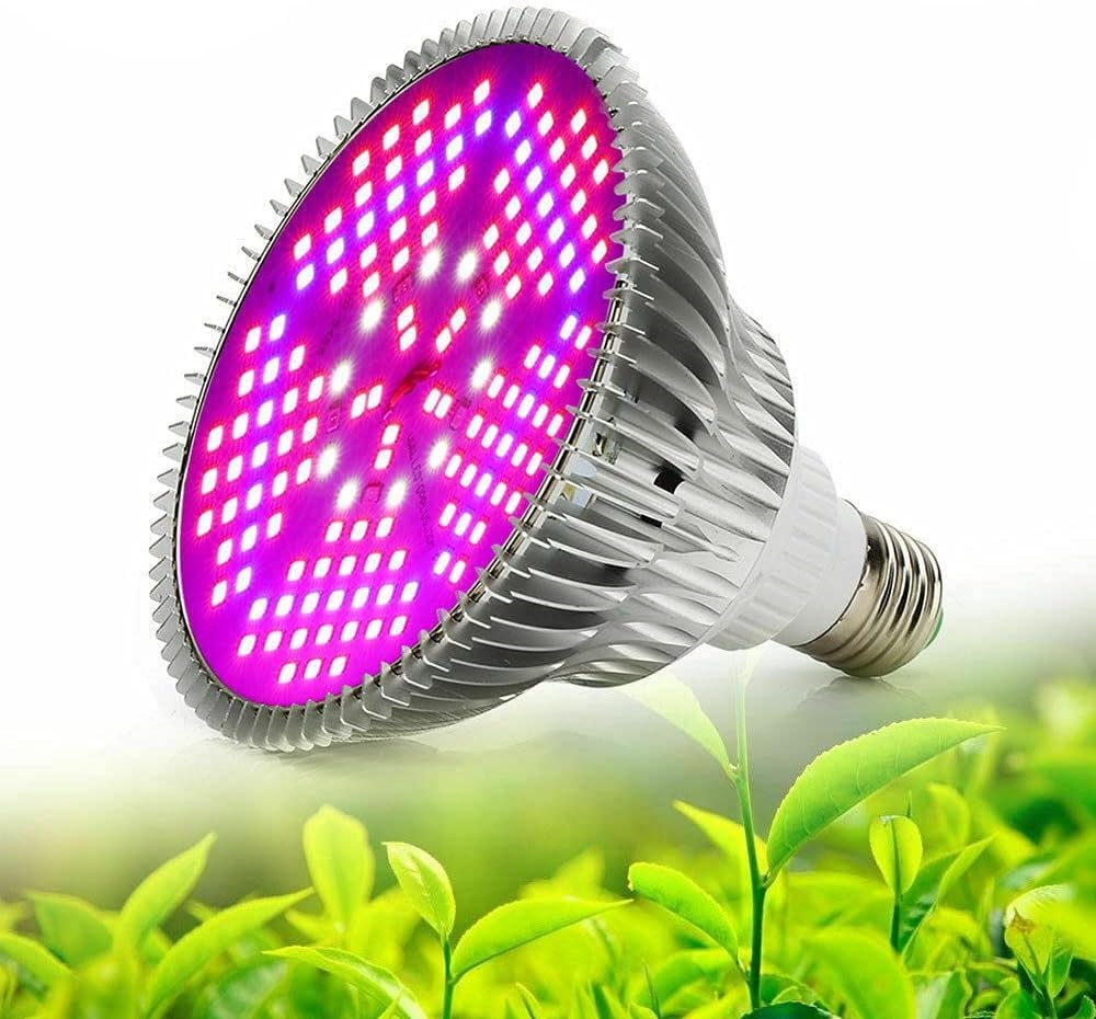 100W LED Plant Grow Light Bulb for Indoor Plants Full Spectrum Growing Lamp for Succulents Flowers Vegetables Hydroponics Greenhouse Gardening (100)