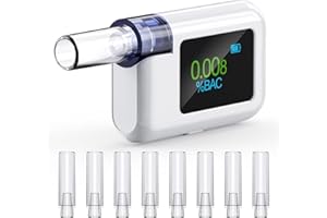 Personal Breathalyzer-High Accuracy Digital Display Breathalyzers for Alcohol with Tri-Color BAC Range Alarm,Type-C Rechargea