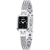 BERNY Silver Watches for Women Easy Resize Ladies Bracelet Watch All Stainless Steel Luxury Fashion Small Square Wristwatch Waterproof Detachable Band