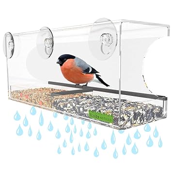 Window Bird Feeder Outside Window Mounted Bird Feeders Amazon In