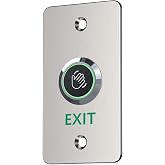 Infrared Sensor Exit Button Stainless Steel IP67 Waterproof 86X50mm (3.38X1.97in) with LED Indicator NO/NC