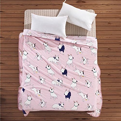 Yiwant Flannel Throw Blankets Lightweight Cozy Plush Microfiber Baby Blanket for Indoor/Outdoor Use Camping BBQ's Beaches, Bull Terrier Pattern,Style 11