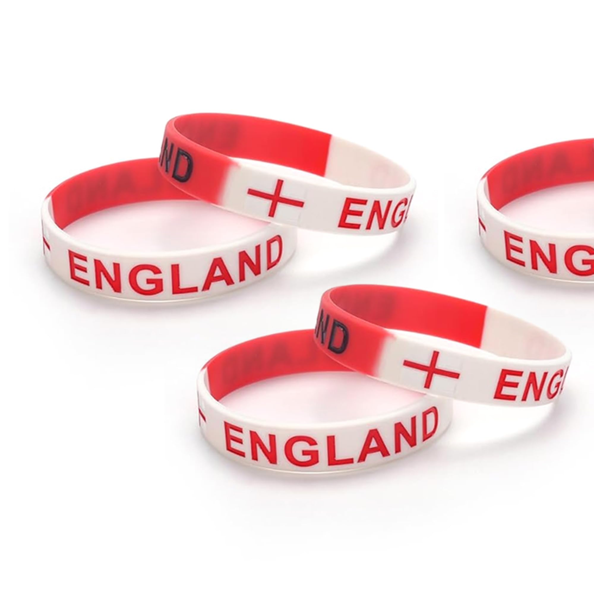 TARIFA UNITED England flag silicone wristbands wrist bands England football party decorations party decorations small George cross flag silicone bracelet rubber bracelet rubber wristbands