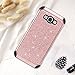 BENTOBEN Galaxy J7 2016 Case, Galaxy J7 J710 Case, Glitter 2 in 1 Luxury Bling Hybrid Hard PC Sparkly Shiny Faux Leather Chrome Shockproof Protective Case for Samsung Galaxy J7 J710 (2016), Rose Gold