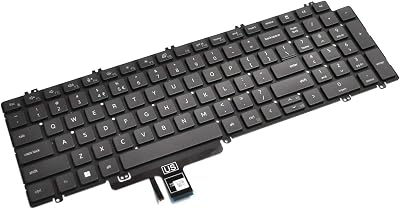Dell Latitude 5520 5530 Precision 3560 3561 US-Intl Backlit Keyboard RHGDM N18NR