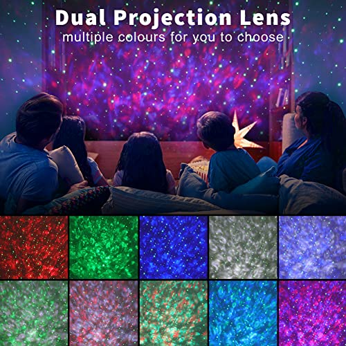 Star Projector, Joycabin Galaxy Projector LED Ocean Wave Night Light with Bluetooth Speaker, Remote Control Color Changing Star Sky Projector Lamp for Kid Adult Decor Party Home Theatre,Black