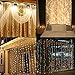 Decute Curtain Lights, 9.8 X 9.8ft 306 LED UL Listed Christmas Decoration Fairy Light for Wedding, Bedroom, Bed Canopy, Garden, Patio, Outdoor Indoor, Warm