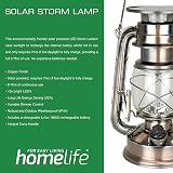 Homelife Nova Scotia Solar LED Storm Lamp Copper 15 LEDs Dimmer Weatherproof view 2