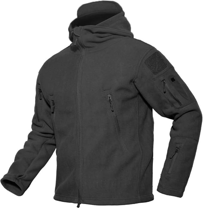 CASIVENT Men 's Windproof Warm Military Tactical Fleece Jacket With Hood Amazon.co.uk Clothing