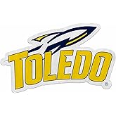 Rico Industries NCAA Toledo Rockets Shape Cut Pennant - Home and Living Room Décor - Soft Felt EZ to Hang