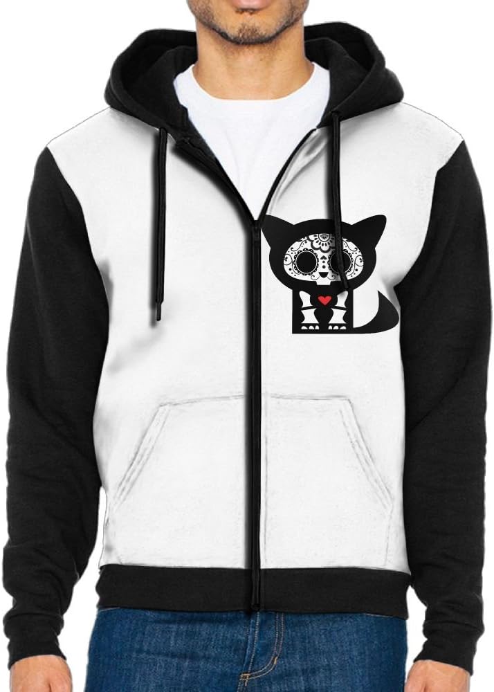 MIPU SHANGMAO Skelanimals Men's Printing Hoodies Baseball Zipper Sweatshirts
