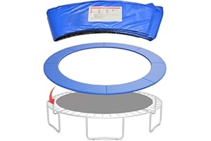 K KENSONE KENSONE Trampoline Replacement Safety Pad, 8/10/12/14/15/16ft Trampoline Spring Cover, Waterproof, UV-Resistant, Tear-Resistant, Blue…