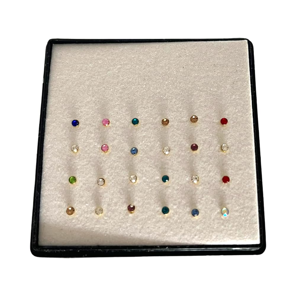 VIE Nose Ring Collection Box, 24 Pieces