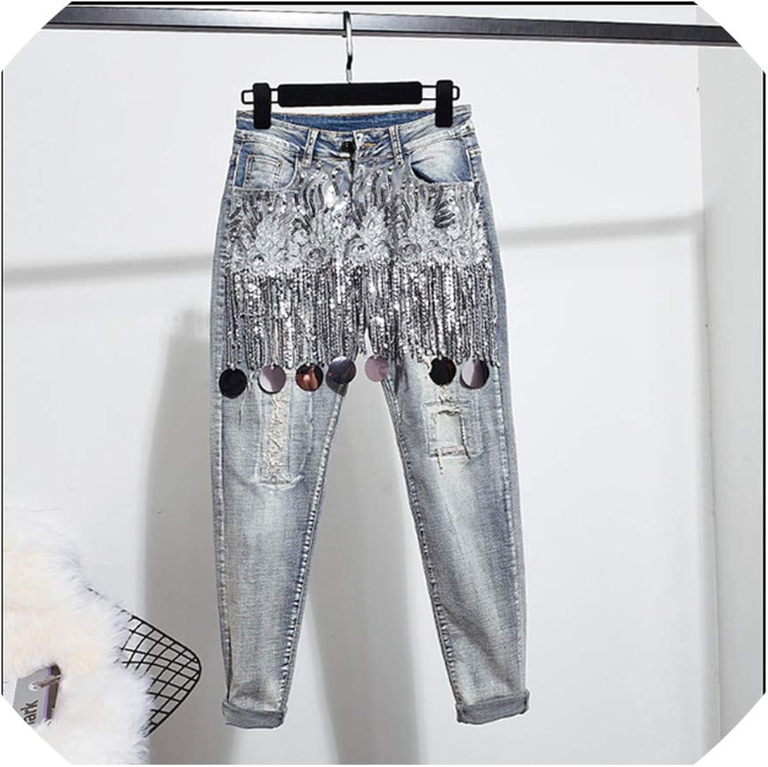 denim short and jacket set