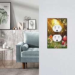 Red Mushroom Forest Fairy Moon Butterfly Single
