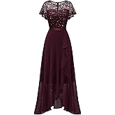 BeryLove Formal Dresses for Women 2026 Wedding Guest with Slit Cocktail Elegant Lace Long Prom Dress