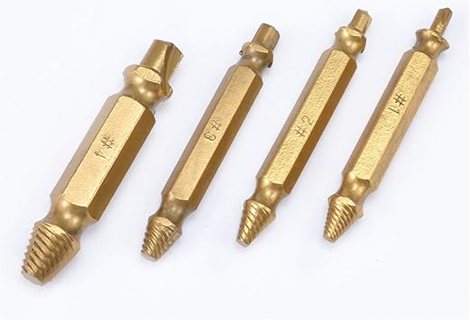 Set di 4 estrattori per viti danneggiate Set di 4 estrattori per viti danneggiate