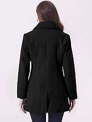 Allegra K Women's Elegant Notched Lapel Button