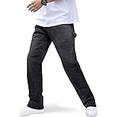 GINGTTO Men's Jeans Slim Fit Flared Stacked Denim Pants Hip Hop Streetwear