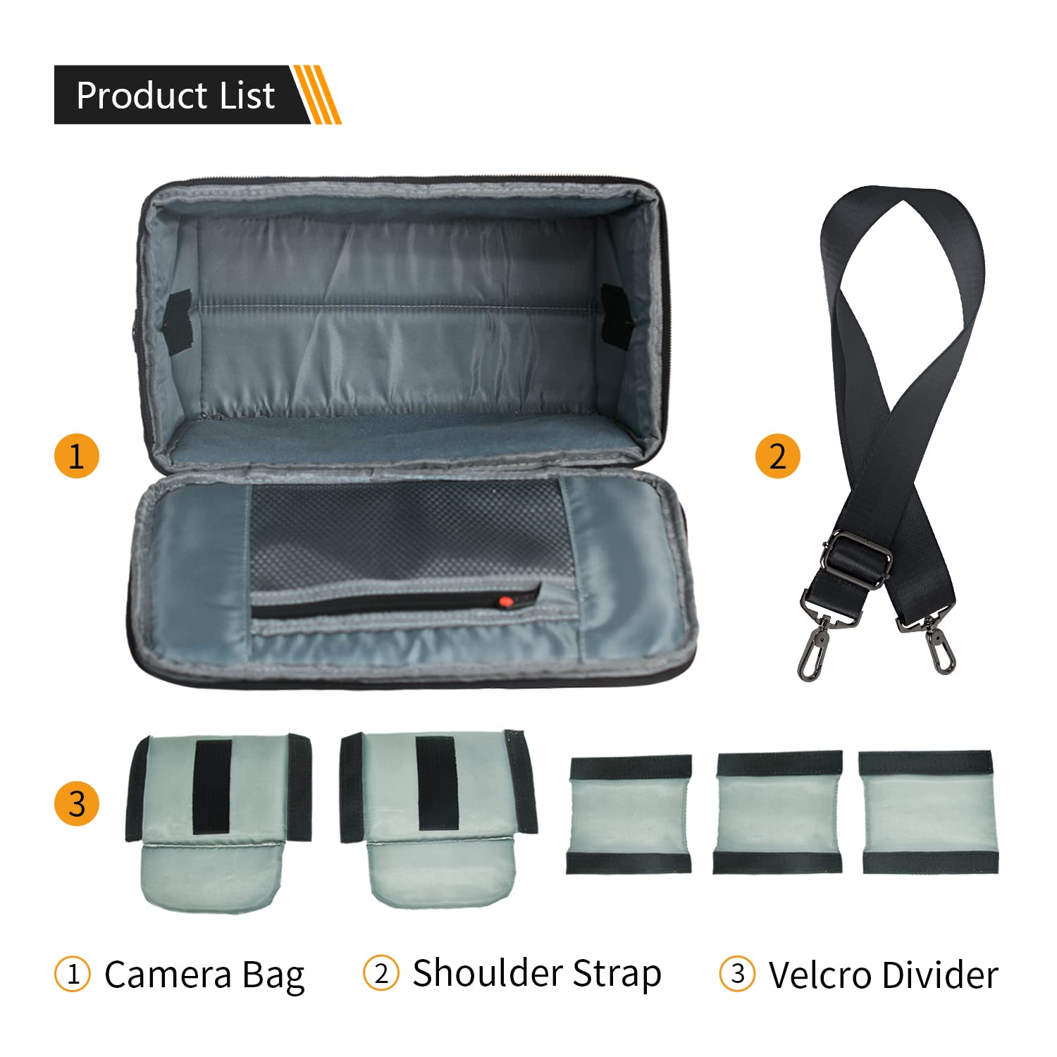 FOSOTO DSLR Camera Shoulder Crossbody Bag Compatible for Canon EOS Rebel T8i T6 T7 T100 SL3 80D 850D 2000D D850 D7500 D5600 D3500 D60 SLR Pentax K-3 Mark III K-70 and Lenses Messenger Bag