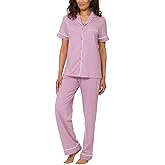 PajamaGram Women’s Pajamas - PJ For Women Set, Short Sleeve, 100% Cotton