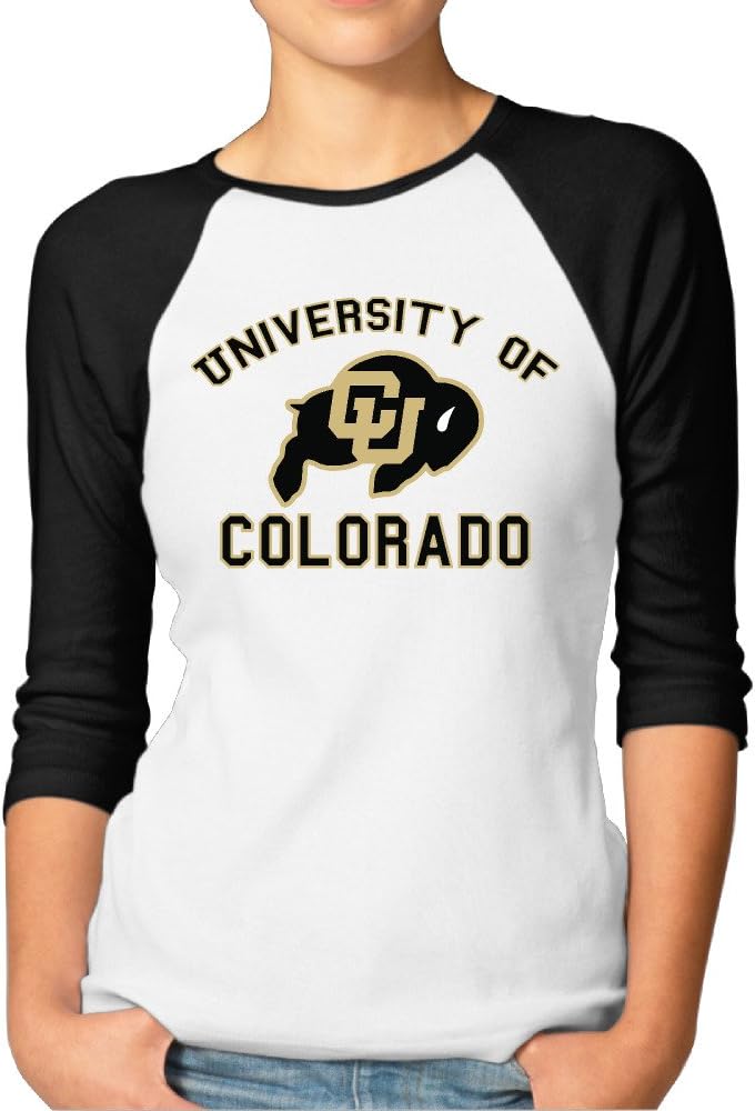 Women's Colorado Boulder 3/4 Raglan Sleeves Baseball Shirt Black