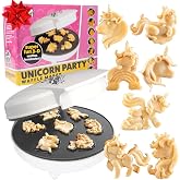 Unicorn Mini Waffle Maker, 7 Adorable Different 3D Animal Shaped Waffles | Fun Cool Magical Breakfast for Kids, Girls &amp; Adults- Electric Non-Stick Waffler Iron, Pancake Baker with Recipe Guide, Gift