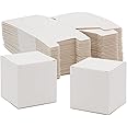 100-Pack White 3x3x3 Gift Boxes with Lids for Candles, Ornaments, Crafts, Party Favors, Cupcakes, Holiday, Birthday, Baby Sho