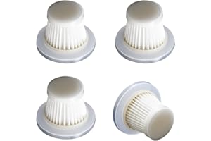 4 Pack HEPA Filters Replacement for Horsepower Duck Vacuum Cleaner, Accessories KIts Washable Filters, White