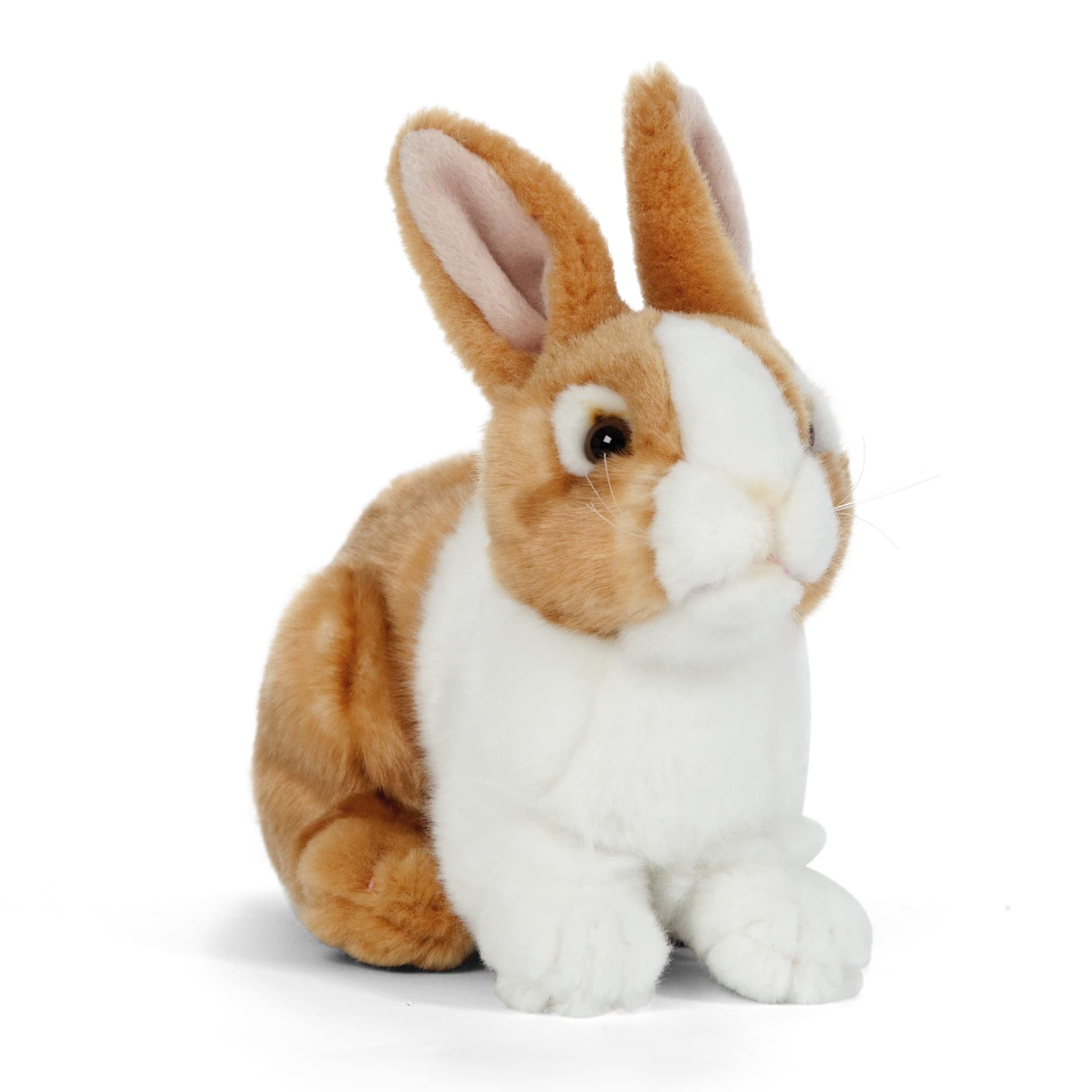 Living Nature Brown Pet Rabbit, Realistic Soft Cuddly Bunny Toy, Naturli Eco-Friendly Plush, 20cm
