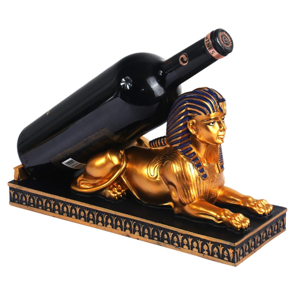Fantes Wine Rack Holder Ancient Egyptian Deity Wine Bottle Stand Rack Premium Resin Material Novelty Gift for Kitchen Home Room Decoration (Resin - Sphinx)