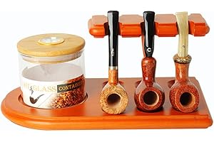 MUXIANG Pipe Stands, European Beech Wood Tobacco Pipe Rack (6 Pipes)