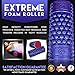 Muscle Foam Roller ✠ Revolutionary Textured Grid Exercises & Massages Muscles - Super High Density EVA Provides Deep Tissue Massage for Back, IT Band, Legs & Arms