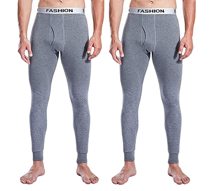 Leezepro Thermounterwäsche Herren Thermo Unterteile Soft Bequem Atmungsaktiv Männer Thermo-Unterhosen für Winter(Verpackung/M