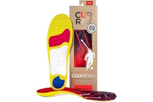 CURREX CLEATPRO Thin Arch Support Insoles for Cleats, Anti-Slip Cushion & Stability Inserts for Soccer, Football, Baseball, S