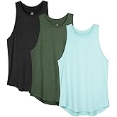 icyzone Women's Racerback Workout Tank Tops - Athletic Yoga Tops, Running Exercise Gym Shirts (Pack of 3)