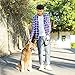 Qimh Retractable Dog Leash, 16ft Nylon Tape Heavy Duty Dog Walking Leash Rope for Small Medium Large Up to 110lbs, 360° Tangle Free, Soft Handle, Reflective Ribbon with One-Handed Brake and Waste Bag