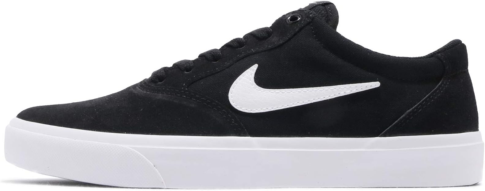 nike sb chron slr black & white skate shoes