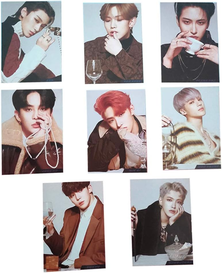 Dacitiery 8 pcs Kpop ATEEZ Postcards Acton to Answer Photo Cards San Wooyoung Seonghwa Yeo Sang Lomo Cards Gift Set for Fans(ATEEZ)