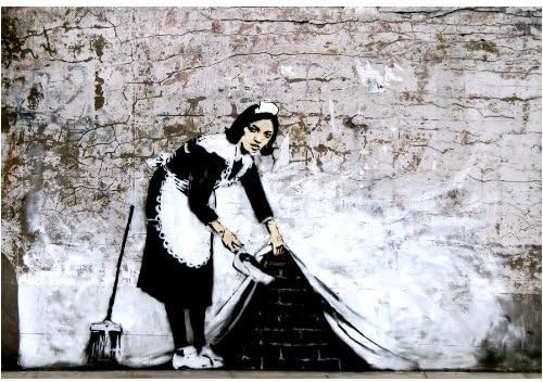 Banksy Cleaning Maid Mini Graffiti Poster Measures 24 x 17 (61 x 43 cm) by uposters