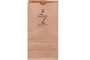 DURO BAGS Kraft Paper Bags FSC - MADE IN USA (500ct, 2 lb)