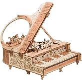 3D Puzzles for Adults, Wooden 3D Puzzle Model Time Piano Music Box Toys Building Kits, DIY Wood Crafts Cool Toy Hobbies for Men Women, Creative Assembly Gifts 