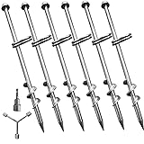 Fierywater Ground Anchors Screw in 6 Pack-12 Inch