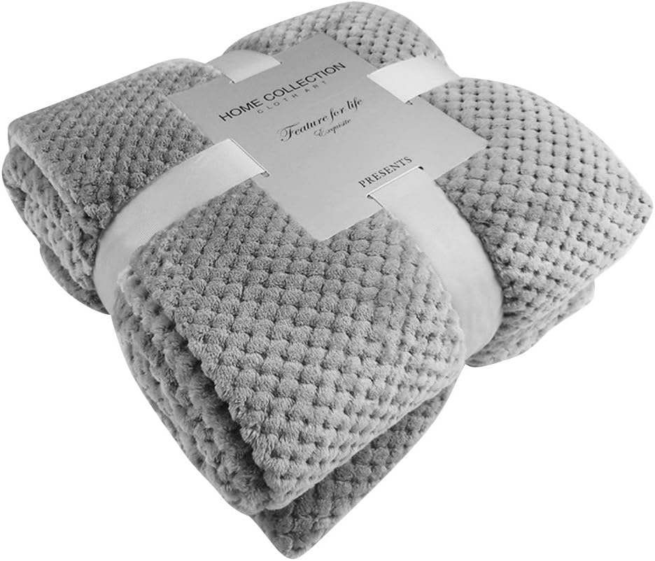 PET SPPTIES Super Soft Coral Fleece Puppy Pet Blanket Washable Sleep Bed Mat for Dogs Cats PS051 (70x100cm, Grey)