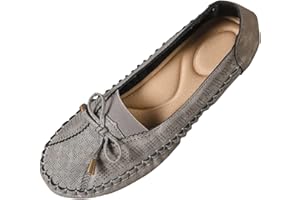 Women Vintage Eyelet Ballet Flats Memory Foam Comfy Soft Flats Casual Stitched Cute Non Slip Dress Shoes with Bowknot