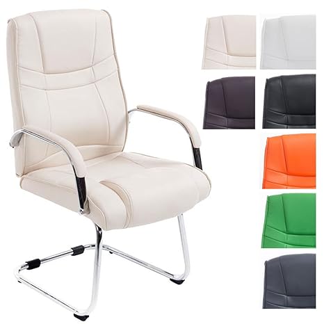 CLP XXL-Freischwinger Attila mit Metallgestell und Armlehne I Bürostuhl mit Kunstlederbezug und hochwertiger Polsterung I Bis