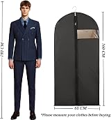 Niviy Dress Bags 60x160cm Long Coat Covers 5 Pack Moisture-Proof Zippered view 3