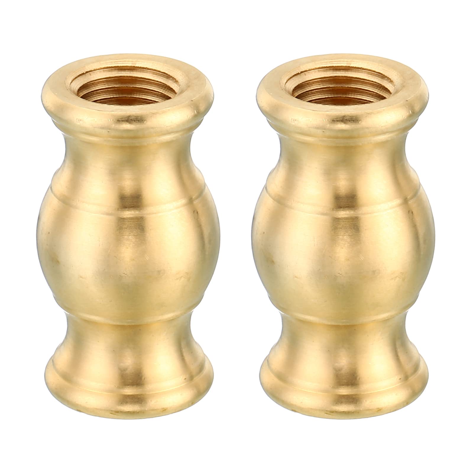 PATIKIL M10 Thread 17x30mm Lamp Pipe Brass Coupling, 2 Pack Threaded Lamp Rod Coupler Light Fixture for Light Repair Assembly