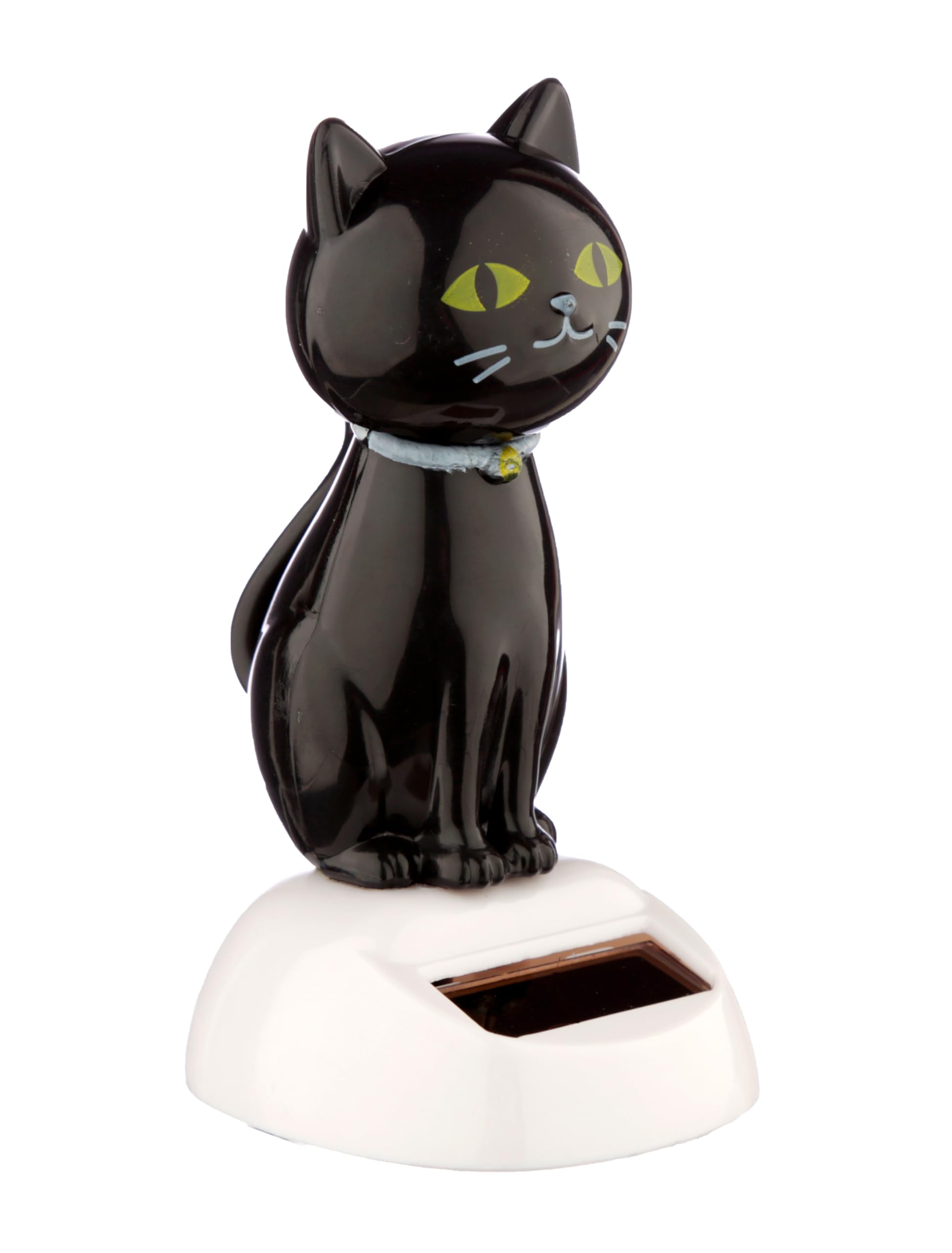 Puckator Lucky Black Cat Solar Pal - Home Office Table Desk Dashboard Car Decor Decoration - Gift Ideas - Gifts For Teenage Old Boy Girl Dad Mums - Powered KIds Toys Toy Figure Figures