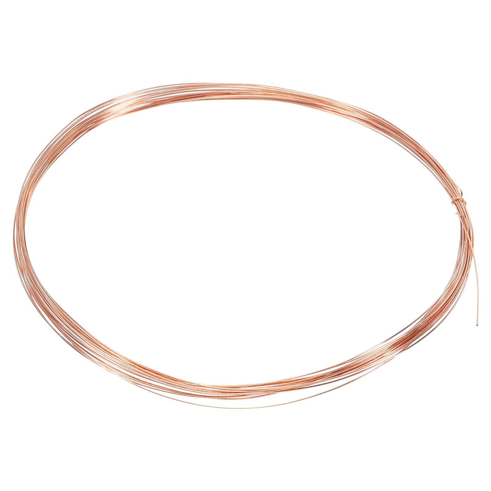 PATIKIL 16.4 Feet Solid Bare Copper Wire, 28 Gauge 99.9% Pure Copper Wire 0.35mm Soft Beading Wire Metal Plant Stem Ties for Jewelry Craft (5m)